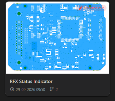 A board that is checked out