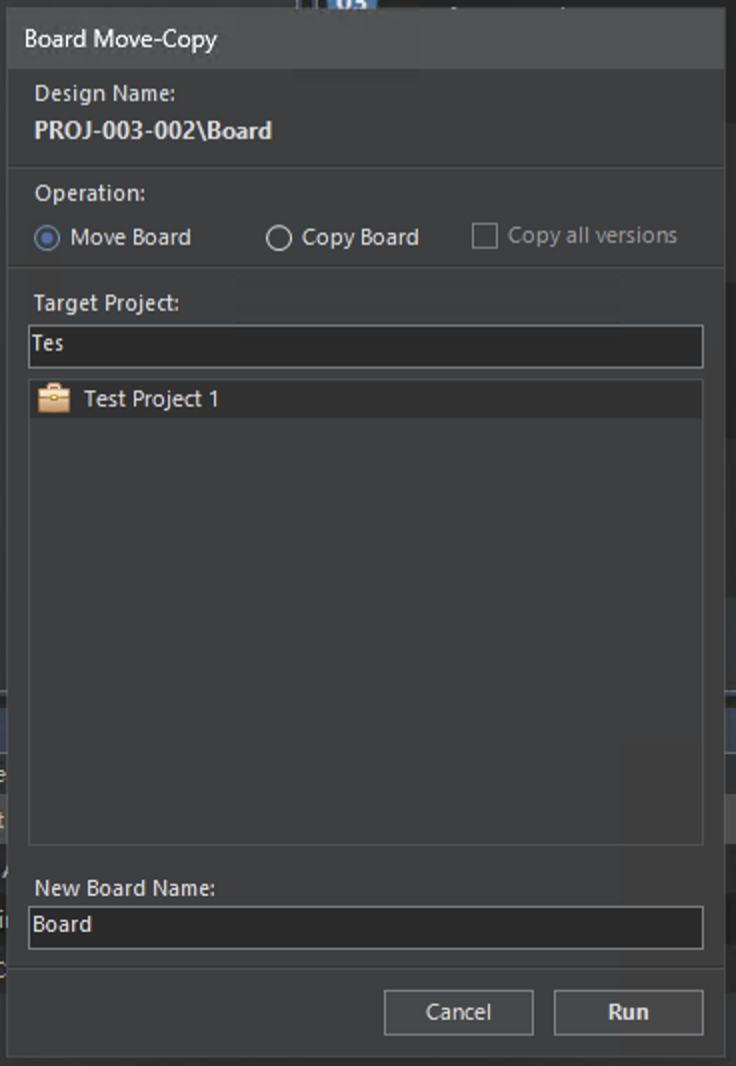 Move/Copy tool
