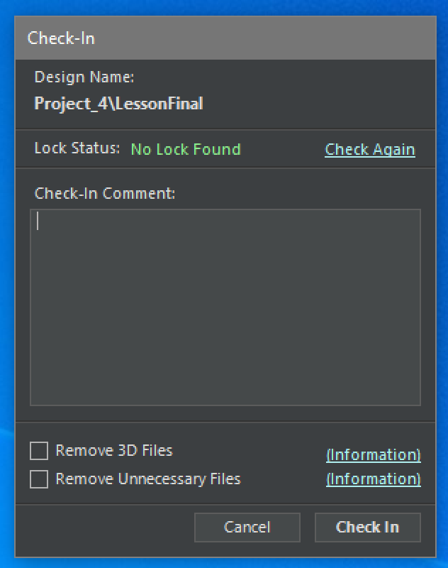 Check-In Window
