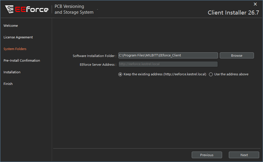 Upgrading: keep or replace the server address