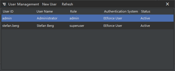 EEforce User Management