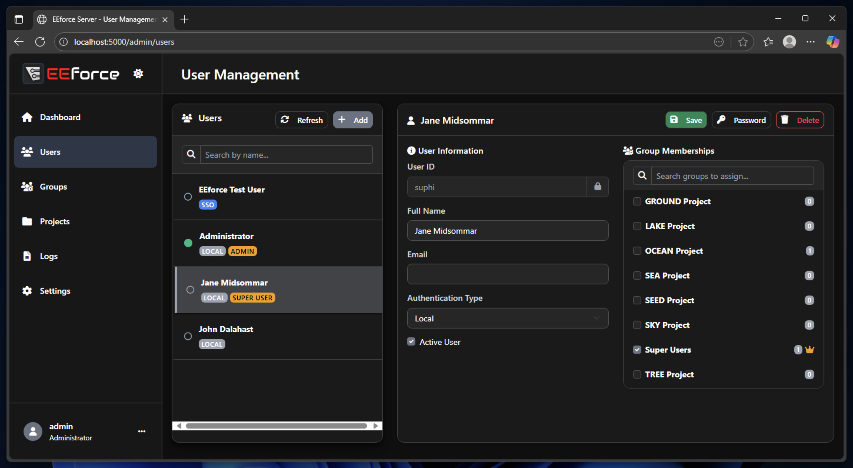 User management